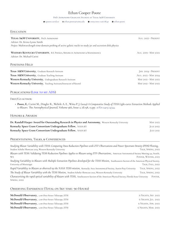 CV Page 1